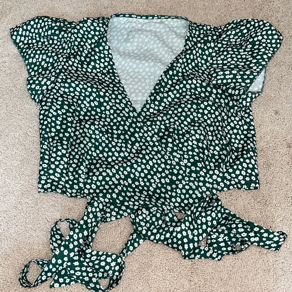 Green flower Matching set